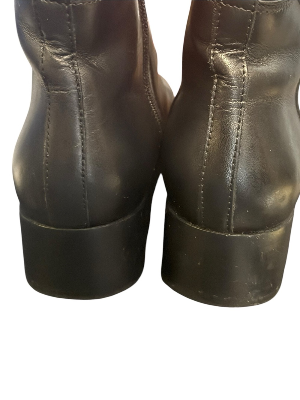 Aquatalia Black Leather Knee-High Stretch Riding Boots Size 10 - Picture 7 of 12